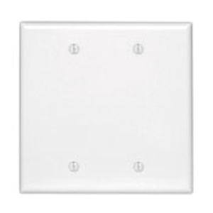 Leviton Midsized Blank Wallplates 2 Gang White Thermoset Plastic Box