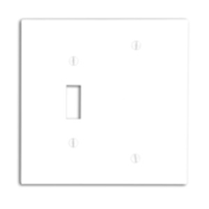 Leviton Midsized Blank Toggle Wallplates 2 Gang Ivory Thermoset Plastic Device