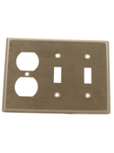 Leviton Standard Duplex Toggle Wallplates 3 Gang Stainless Steel 302 Stainless Steel Device