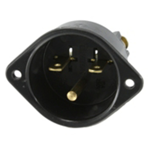 Leviton 5240 Series Flanged Straight Blade Inlets 15 A 250 V 2P3W 6-15R Commercial/Industrial Black<multisep/>Black