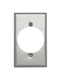 Leviton Standard Round Hole Wallplates 1 Gang 2.15 in Aluminum Aluminum Device