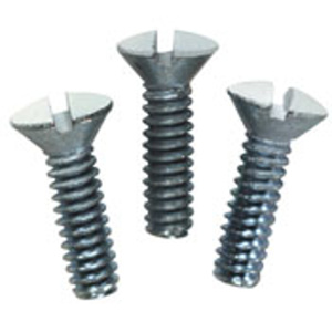 Leviton Stainless Steel Slotted Oval Head Wall Plate Screws 1/2 in, 6x32 thread