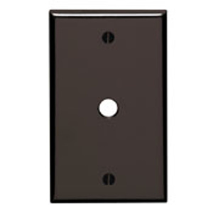 Leviton Standard Round Hole Wallplates 1 Gang 0.406 in Brown Thermoset Plastic Box