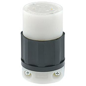 Leviton Black & White® Locking Connectors 20 A 480 V 3P3W L12-20R Uninsulated Black & White® Dry Location