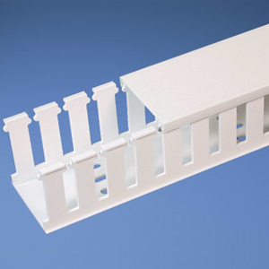 Panduit Panduct® Type NE Wide Slot Wire Duct 1-1/2 in x 3 in x 6 ft White Cover Not Included