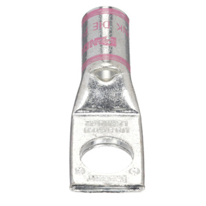 Panduit LCA Series Standard Barrel Compression Lugs 1/2 in 1 Hole Pink 1/0 Cu