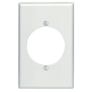 Leviton Midsized Round Hole Wallplates 1 Gang 2.15 in White Thermoset Plastic Device