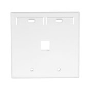 Leviton Standard Multimedia Faceplates 2 Gang 1 Port White High-Impact Plastic Box