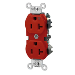 Leviton 5362IG Series Duplex Receptacles 20 A 125 V 2P3W 5-20R Heavy-Duty Industrial Specification Grade Red<multisep/>Red