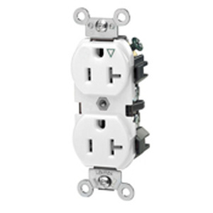 Leviton 5362IG Series Duplex Receptacles 20 A 125 V 2P3W 5-20R Heavy-Duty Industrial Specification Grade White<multisep/>White