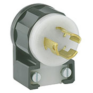 Leviton Black & White® Series Locking Plugs 15 A 125 V 2P3W L5-15P Uninsulated Black & White® Dry Location