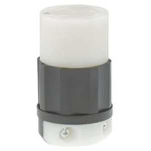 Leviton Black & White® Locking Connectors 30 A 277 V 2P3W L7-30R Uninsulated Black & White® Dry Location