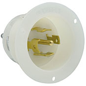 Leviton Black and White® Series Locking Flanged Inlets 30 A 120/208 V 4P5W L21-30P