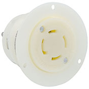 Leviton Black and White® Series Locking Flanged Receptacles 30 A 120/208 V 4P4W L18-30R