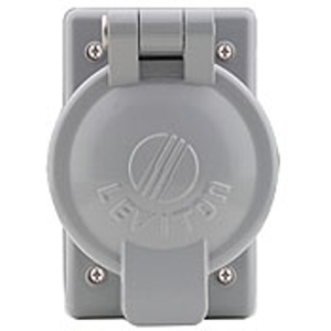 Leviton 7770 Series Weatherproof FS/FD Device Covers 4-9/16 in x 3-1/4 in Aluminum Gray