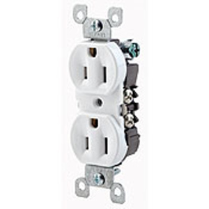 Leviton 12650 Series Duplex Receptacles 15 A 125 V 2P3W 5-15R Residential Decora® Ivory