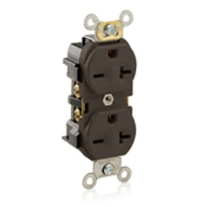 Leviton 5824 Series Duplex Receptacles 20 A 250 V 2P3W 6-20R Commercial Brown<multisep/>Brown