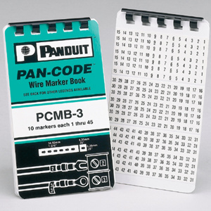 Panduit Pre-printed Marker Books +, -, AC, DC  POS, NEG, GND  NEUT  SPARE, Blank (Write-on) Vinyl Cloth 1.38 in