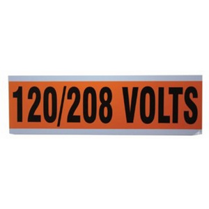 Ideal Voltage and Conduit Marker Cards 120/208V Cloth (Vinyl-impregnated) 2-1/4 in