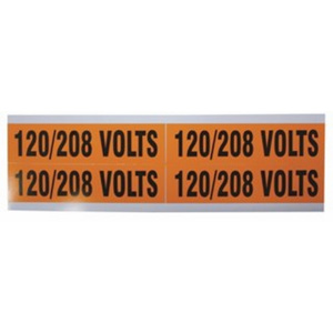 Ideal Voltage and Conduit Marker Cards 120/208V Cloth (Vinyl-impregnated) 1-1/8 in