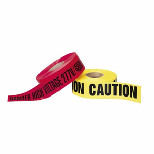 Ideal Barricade Tape Black on Yellow 3 in x 1000 ft Caution