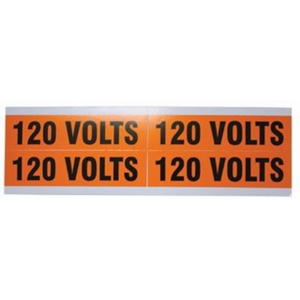 Ideal Voltage and Conduit Marker Cards 120 Volts Cloth (Vinyl-impregnated) 1-1/8 in
