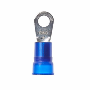 3M MN Series Insulated Ring Terminals 6 AWG 1/4 in Blue