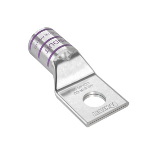 Panduit LCA Series Standard Barrel Compression Lugs 3/8 in 1 Hole Purple 4/0 Cu