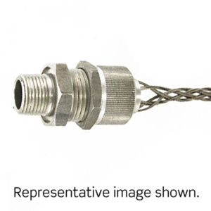 Leviton Deluxe Series Meshed Strain Relief Cord Connectors Male Connector 1/2 in 0.500 - 0.625 in Closed Mesh, Multi-weave