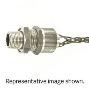 Leviton Deluxe Series Meshed Strain Relief Cord Connectors Male Connector 3/4 in 0.500 - 0.625 in Closed Mesh, Multi-weave