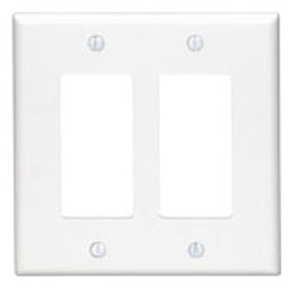 Leviton PJ262 Decora® Series Wallplates 2 Gang Decorator White