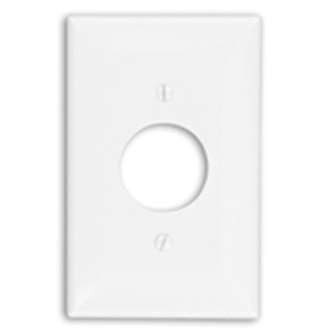 Leviton Midsized Round Hole Wallplates 1 Gang 1.406 in White Nylon Device