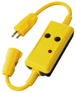 Hubbell Wiring Circuit Guard® GFP4C15M Series GFCI Line Cords 15 A 5-15R Yellow