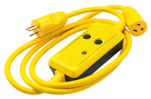 Hubbell Wiring Circuit Guard® GFP6C15M Series GFCI Line Cords 15 A 5-15R Yellow