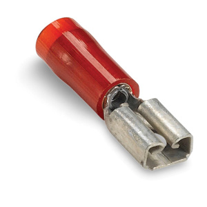 ABB Thomas & Betts Female Insulated Disconnects 22 - 18 AWG Brazed Seam Serrated Barrel 0.187 in Red