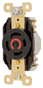 Hubbell Wiring Locking Single Receptacles 30 A 277/480 V 4P4W L19-30R Twist-Lock®