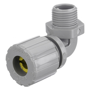 Hubbell Wiring NHC-CR Series Liquidtight Strain Relief 90 Degree Cord Connectors 3/4 in Nylon 0.630 - 0.750 in