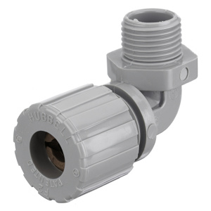 Hubbell Wiring NHC-CR Series Liquidtight Strain Relief 90 Degree Cord Connectors 3/4 in Nylon 0.500 - 0.630 in