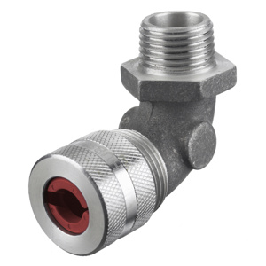 Hubbell Wiring NHC Series Liquidtight Strain Relief 90 Degree Cord Connectors 1/2 in Aluminum 0.190 - 0.250 in