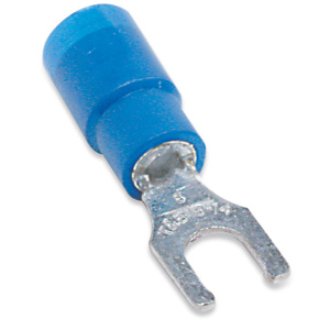 ABB Thomas & Betts Insulated Locking Fork Terminals 18 - 14 AWG Expanded Vinyl Blue
