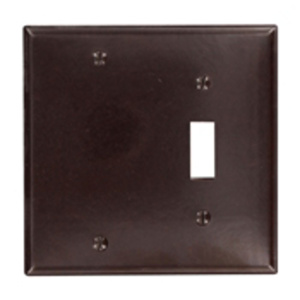 Leviton Standard Blank Toggle Wallplates 2 Gang Brown Thermoset Plastic Box