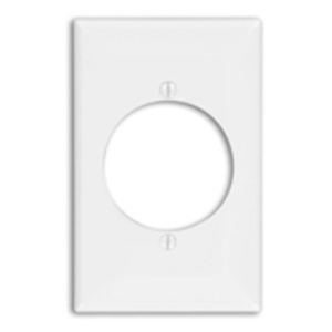 Leviton Standard Round Hole Wallplates 1 Gang 2.15 in White Nylon Device