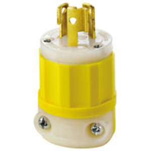 Leviton Black & White® Series Locking Plugs 15 A 125 V 2P3W L5-15P Uninsulated Black & White® Dry Location