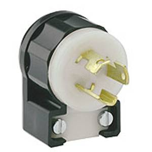 Leviton Black & White® Series Locking Plugs 15 A 277 V 2P3W L7-15P Uninsulated Black & White® Dry Location