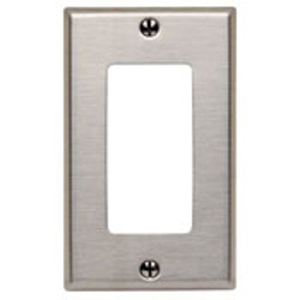 Leviton Oversized Decorator Wallplates 1 Gang Stainless Steel 430 Stainless Steel Device