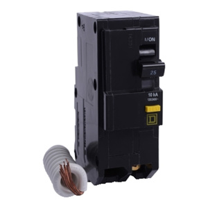 Square D QO™ Series GFCI Molded Case Plug-in Circuit Breakers 25 A 120/240 VAC 10 kAIC 2 Pole 1 Phase
