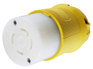 Hubbell Wiring Straight Locking Connectors 30 A 125/250 V 3P4W L14-30R Insulated Twist-Lock® Insulgrip® Dry Location, Corrosion-resistant