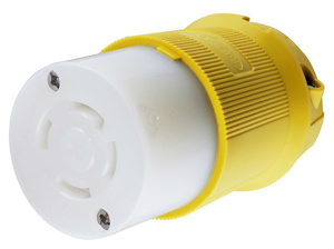 Hubbell Wiring Straight Locking Connectors 30 A 480 V 3P4W L16-30R Insulated Twist-Lock® Insulgrip® Dry Location, Corrosion-resistant