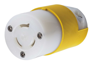 Hubbell Wiring Straight Locking Connectors 15 A 250 V 2P3W L6-15R Insulated Twist-Lock® Insulgrip® Dry Location, Corrosion-resistant