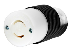 Hubbell Wiring Straight Locking Connectors 20 A 250 V 2P2W L2-20R Insulated Twist-Lock® Insulgrip® Dry Location